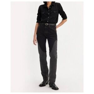 Levi's Black and Gray Straight Leg Jeans